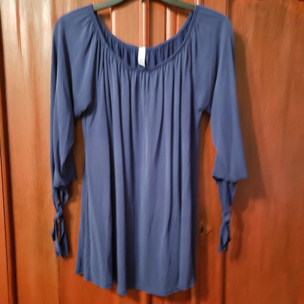 Navy tunic top